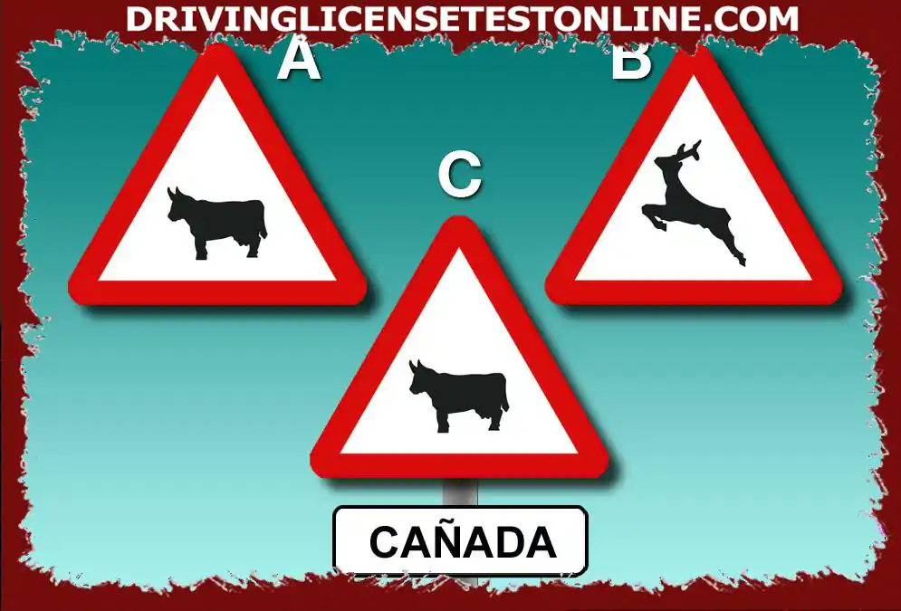Cualquiera de estas señales da prioridad a los animales en la vía sobre los conductores ?
