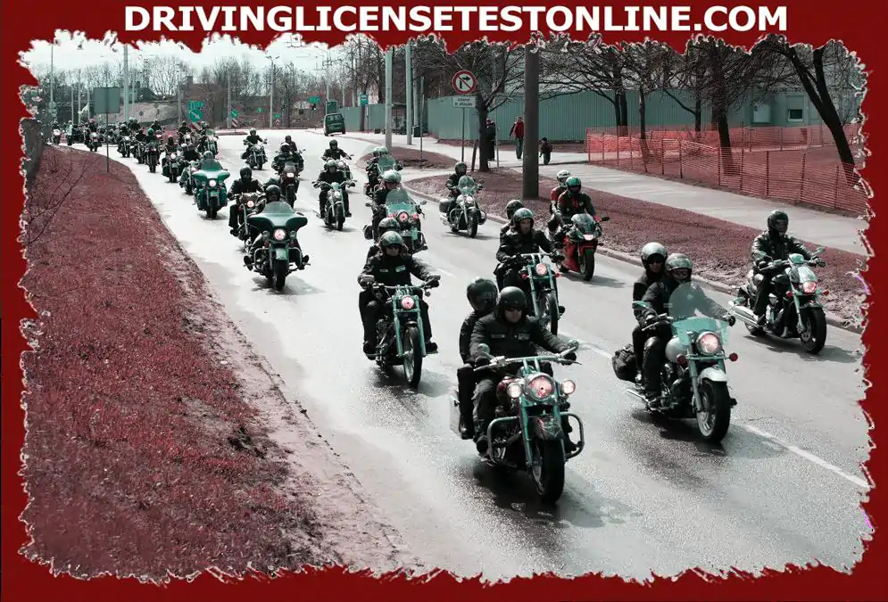 Cuando los motociclistas circulan en grupos grandes. . .