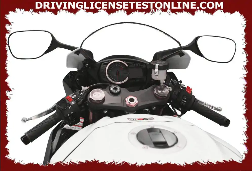 The most general arrangement of the controls on the motorcycle is the one that allows you...