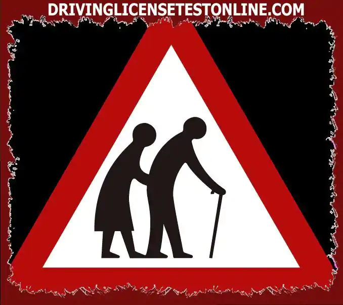 What action will you take when elderly people cross the road ?