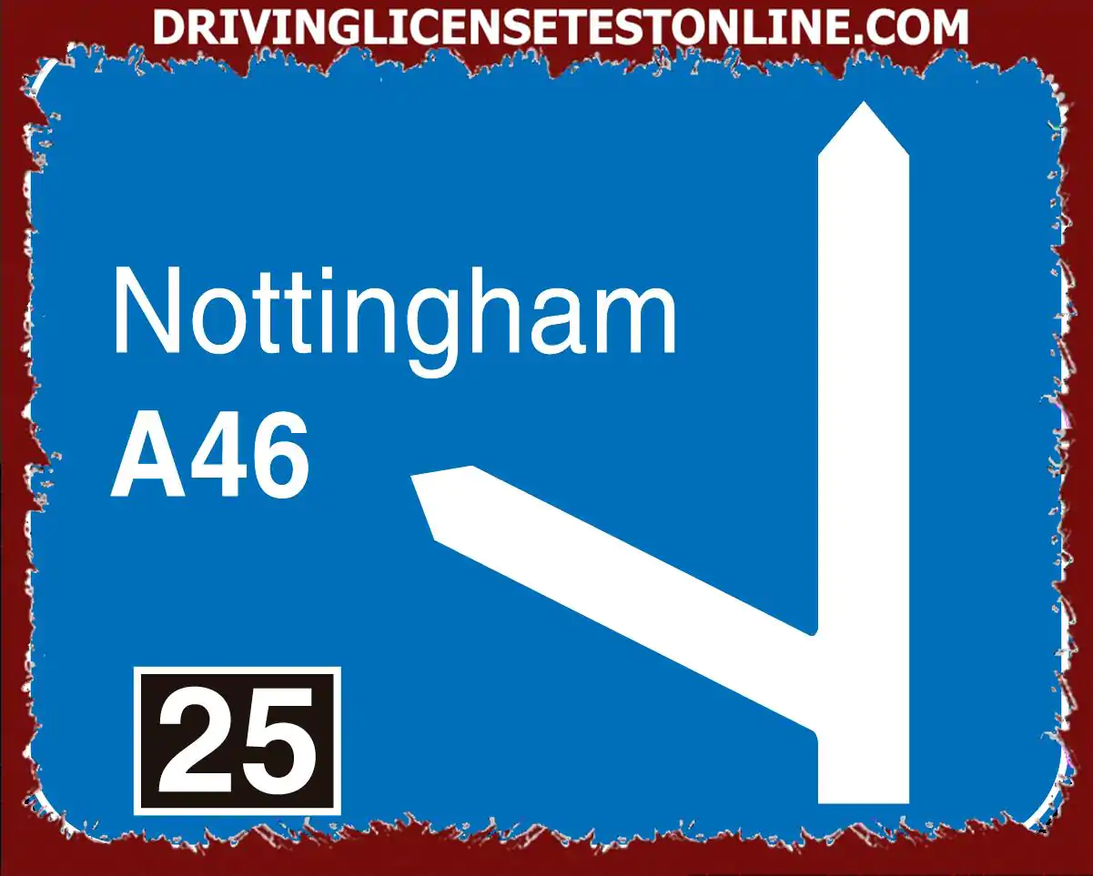 Что означает 25 на этом знаке автомагистрали ?