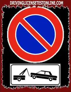 Road signs: | In the presence of the sign shown, vehicles serving disabled people, equipped with...