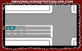 Pruhy: | Levý pruh zobrazený na obrázku umožňuje řidiči odbočit pouze doleva