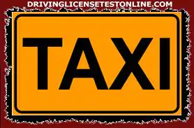 A bemutatott jel | nem taxis útvonalat jelöl