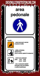 The sign shown | allows the movement of vehicles for loading and unloading goods
