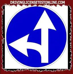 Το σύμβολο που εμφανίζεται | σας επιτρέπει να συνεχίσετε ευθεία ή να στρίψετε αριστερά
