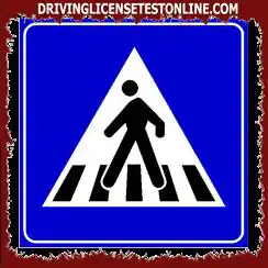 The sign shown | forces drivers to stop when pedestrians pass on pedestrian crossings