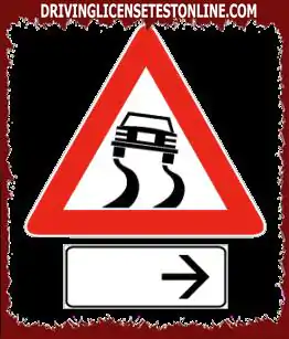 Signalisation routière : | Le panneau indiqué indique la fin de la route glissante