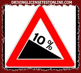 In the presence of the sign shown | prolonged use of the brakes must be avoided to...