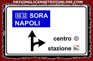 Prikazani signal | upozorava vas da idete ravno do Napulja