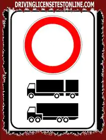 Road signs: | The sign depicted is a no-passing-through for certain categories of vehicles