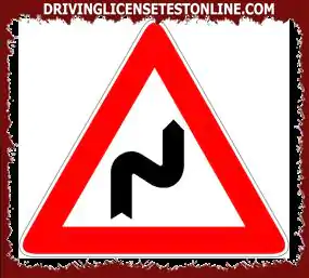 Road signs: | If the sign shown is present, it is necessary to take the curves more carefully...