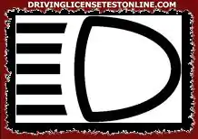 The symbol shown | reminds the driver that the sidelights must be switched off