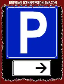Пътни знаци: | Показаният знак показва края на зоната за паркиране