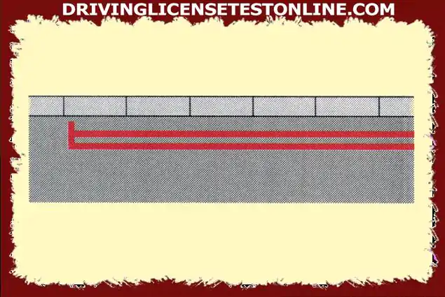 ماذا يعني وجود خطوط حمراء مزدوجة تمتد على حافة الطريق ?