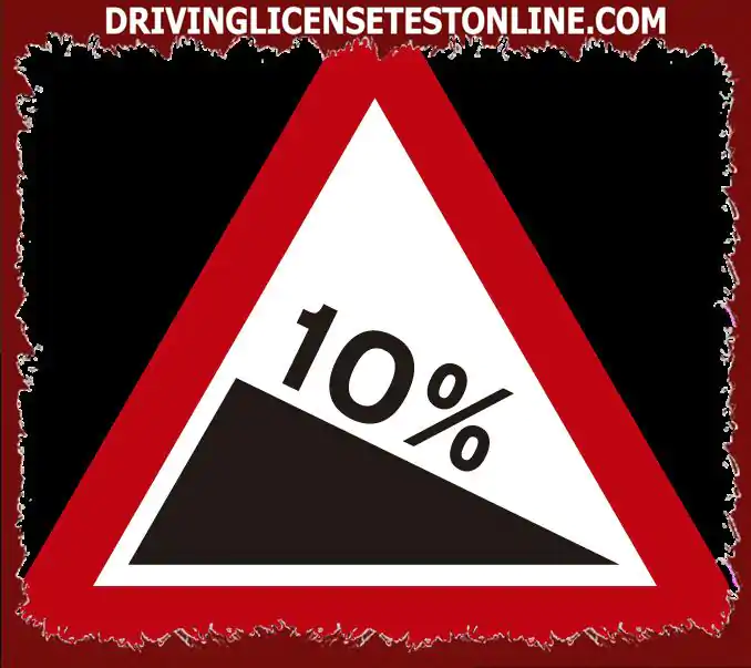 What should you do when driving a large vehicle on a steep slope ?