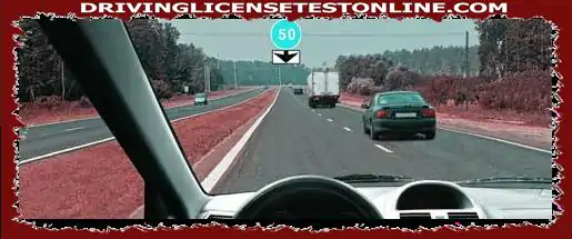 At what speed can you continue driving outside the village on the left lane on a truck with...