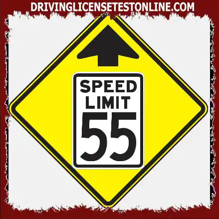 Si vous roulez à 65 mph et que vous vous approchez de ce panneau, cela signifie que