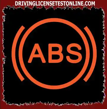 Berätta hur du skulle veta om det finns ett fel i det låsningsfria bromssystemet ABS- .