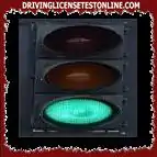 Green light in traffic signal indicates?
