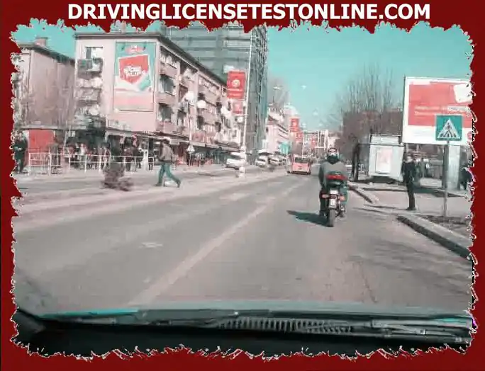 Are you allowed to overtake the motorcycle in this situation ?