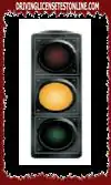 Which light turns on at the traffic light after the uninterrupted yellow light ?