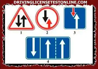 Vilket av följande skyltar kräver att vika för mötande fordon :?