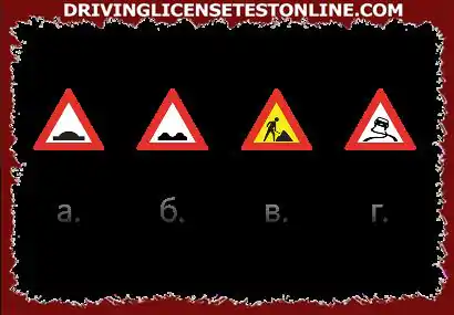Which sign warns of unevenness on the roadway