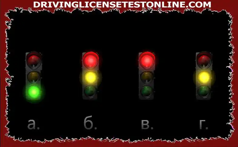 La signification de laquelle des signaux non clignotants affichés au feu de circulation est Le dépassement est autorisé