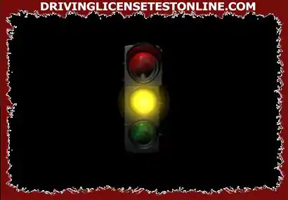 The significance of this non-flashing traffic light signal is