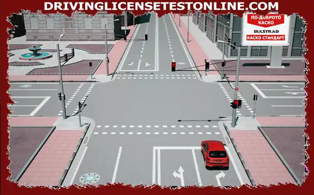 Acest semnal semafor înseamnă că este interzisă intrarea în intersecția vehiculelor care