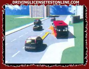 Người điều khiển xe khách phải hành động như thế nào trong tình huống giao thông như trong hình nếu người điều khiển xe khách   tham gia giao thông từ điểm dừng ?