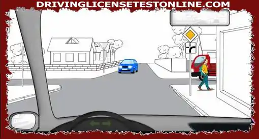 أنت سائق السيارة من منظور الترتيب الذي تمر به المركبات في هذا التقاطع ?