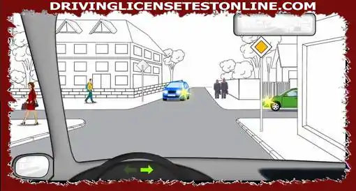 Usted es el conductor del vehículo desde una vista . Determine el orden en que los vehículos pasan por esta intersección: