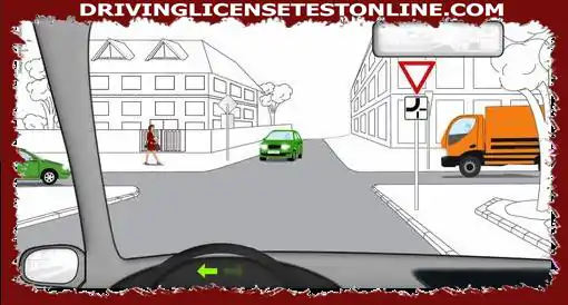 أنت سائق السيارة حدد الترتيب الذي ستمر به السيارات عبر هذا التقاطع:
