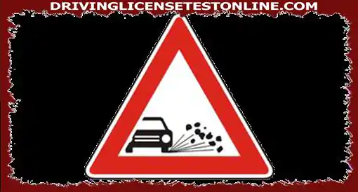 This warning traffic sign: