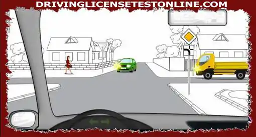 Вие сте шофьор на превозно средство . В каква последователност превозните средства ще преминат през това кръстовище ?