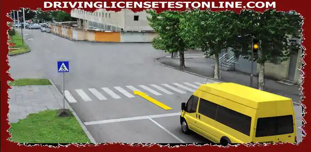 Người điều khiển xe ô tô màu vàng có quyền đi theo hướng mũi tên của tín hiệu đèn giao thông này không ?