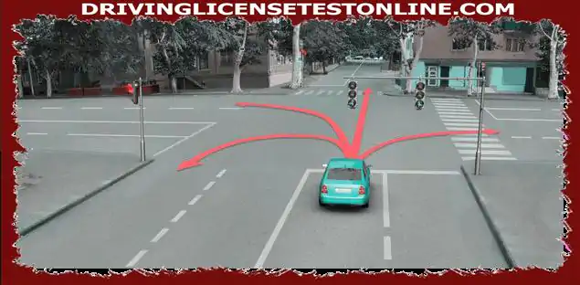 Ի՞նչ ուղղությամբ կարող է մեքենայի վարորդը շարունակել երթևեկել , այս լուսացույցի ազդանշանի ներքո ?