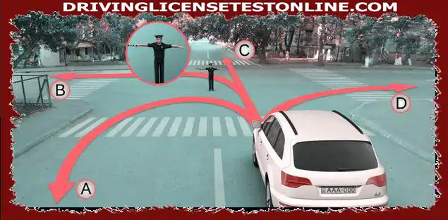 At this signal from the regulator, the driver of the car has the right to continue driving :