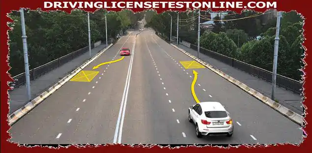 Which car driver will violate the traffic rules in case of stopping at the point indicated by the arrow on the bridge ?