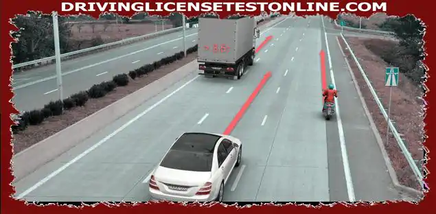 En la situación dada , ¿Qué conductor de vehículo no tiene prohibido moverse en la dirección de la flecha ??