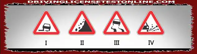 Which of the following road signs indicates a section of the road , whose carriageway is not protected from avalanches , Landslides and falling stones ?