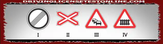 Which of the following road signs indicates a section of road , which is temporarily blocked ?