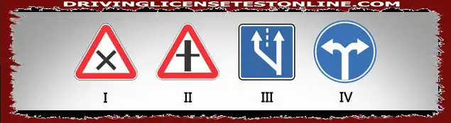 下列哪个路标表示行驶中的驾驶员必须让路的路口?