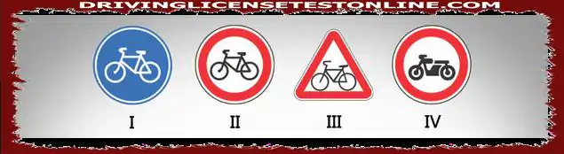 Vilka av följande vägskyltar förbjuder cykeltrafik och mopedtrafik ??