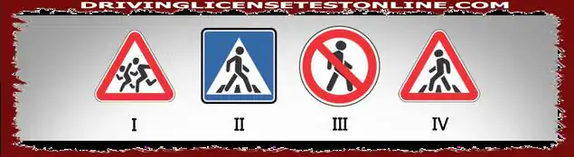 Кой от следните пътни знаци забранява движението на пешеходци ?