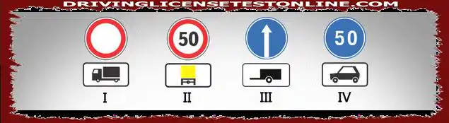 Az adott útjelző táblák kombinációjából, amelyek érvényessége csak a Veszélyes áruk táblával felszerelt járművekre vonatkozik ?
